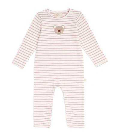 Albetta Babies' Alb Crochet Bear Playsuit In Pink