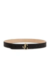 JIMMY CHOO LEATHER FELISA BELT,17371400