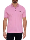 Robert Graham Archie Short Sleeve Polo In Light Pink