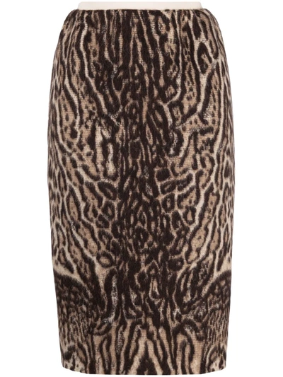 N°21 High-waisted Leopard-print Skirt In Multicolor