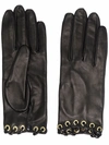 Manokhi Ring-detail Gloves In Schwarz