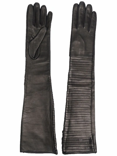 Manokhi Elbow-length Gloves In Schwarz