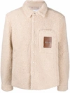 Axel Arigato Aspen Logo Detailed Teddy Overshirt In Nude