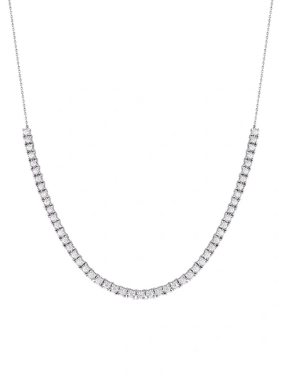 Dana Rebecca Designs 14kt White Gold Ava Bea Diamond Tennis Necklace In 银色