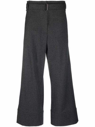 Odeeh High-waisted Wide-leg Trousers In 灰色