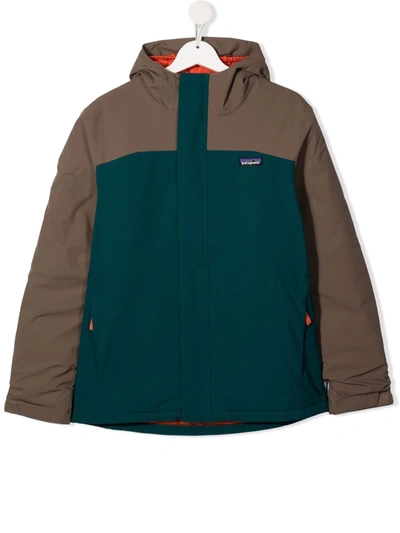 Patagonia Teen Everyday Ready Colourblock Jacket In 绿色