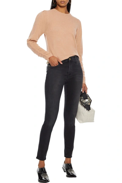Frame Gabby Ruched Cashmere Jumper In Neutral