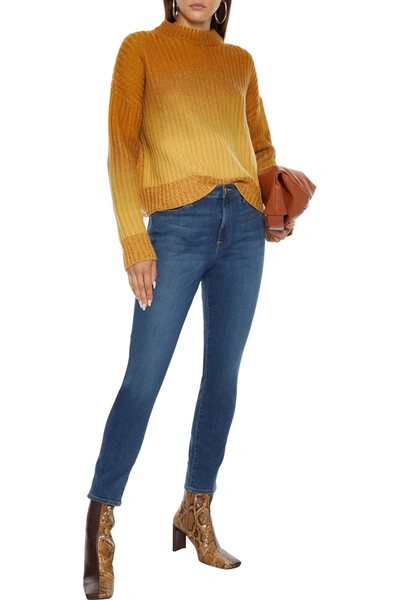 Frame Le High Skinny Crop High-rise Skinny Jeans In Mid Denim