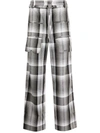OFF DUTY LOCO CHECKED STRAIGHT LEG TROUSERS
