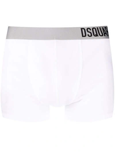 Dsquared2 Logo-waistband Boxers In 白色