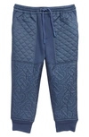 BURBERRY KIDS' TIMOTHIE MONOGRAM QUILTED JOGGERS,8043950