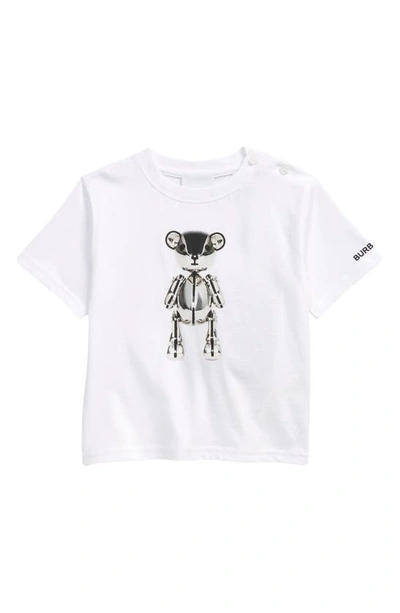 Burberry Babies' Kids' Metal Teddy Graphic Cotton Tee In White