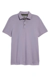 Ted Baker Infuse Slim Fit Polo In Lilac