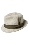 Bailey Tino Snap Brim Wool Fedora In Natural Mix