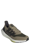 Adidas Originals Ultraboost 21 Running Shoe In Green/ Black