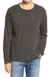 Madewell Garment Dyed Allday Crewneck Cotton T-shirt In Black Coal