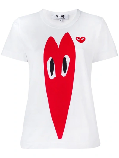 COMME DES GARÇONS PLAY STRETCH LOGO PRINT T-SHIRT,AZT22311645543