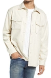 Schott Nyc Cpo Wool Blend Work Shirt In Oatmeal