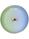 L'objet Blue And Green Lito Eye Porcelain Plate In Blau