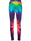 Philipp Plein Tie Dye Print Skinny Jeans In Blau
