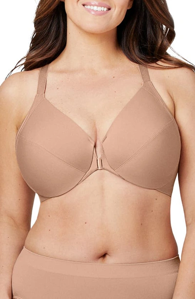 Glamorise Wonderwire® Front Close Smoothing Underwire Bra In Cafe Au Lait