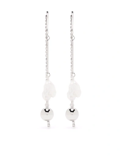 Mounser White Cap Earrings In Weiss