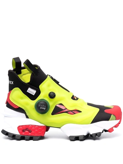 Reebok Black/yellow/red Instapump Fury X Gtx Sneakers In Black/aciyel/vecred
