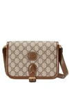Gucci Men Gg Supreme Fabric Gg Retro Crossbody Bag In Braun