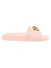 Versace Palazzo Pool Slides In Pale Pink