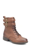 Born Camryn Lace-up Boot In Brown Leather