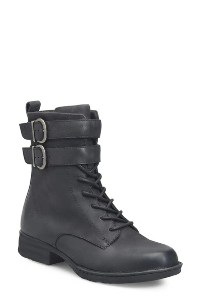 Born Camryn Lace-up Boot In Black Leather