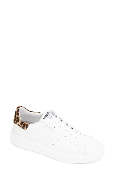 Kenneth Cole New York Kam Womens Calf Hair Platform Casual And Fashion Sneakers In White/ Natural