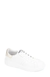 Kenneth Cole New York Kam Platform Sneaker In White/shiny Light Gold