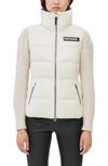 Mackage Chaya Lustrous Light Down Funnel Vest In Cream - Atterley In White