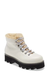 Proenza Schouler Calfskin Shearling Hiking Booties In Cream
