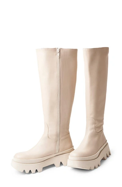 Paloma Barceló Ida Napasoft Platform Riding Boots In White