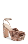 Loeffler Randall Natalia Platform Sandal In Day Plaid