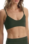 Commando Pima Cotton-blend Triangle Bralette In Vine