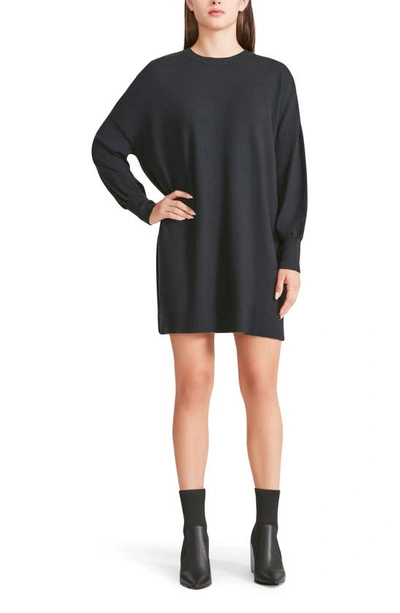 Bb Dakota By Steve Madden Olivia Long Sleeve Sweater Minidress In Black
