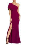 DRESS THE POPULATION GEORGINA ONE-SHOULDER CREPE GOWN,1592-3053