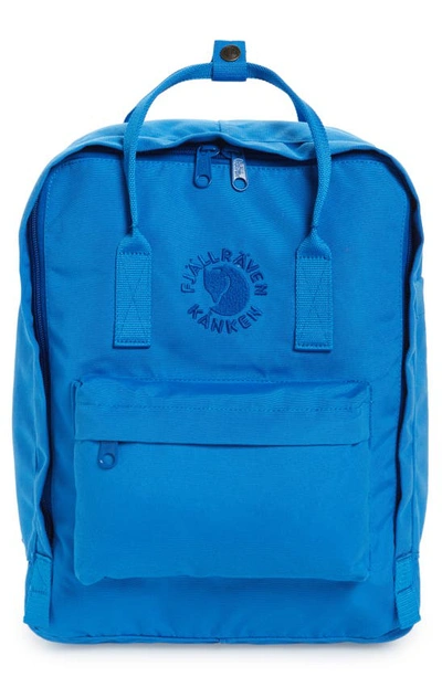 Fjall Raven Re-kånken Water Resistant Backpack In Un Blue