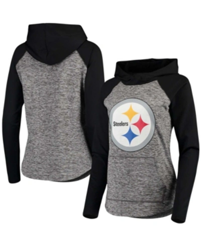 G-iii 4her By Carl Banks Women's Heathered Gray, Black Pittsburgh Steelers Championship Ring Pullover Hoodie In Heather Gray-black