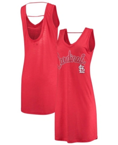 G-iii 4her By Carl Banks Women's Heather Red St. Louis Cardinals Swim Cover-up Dress