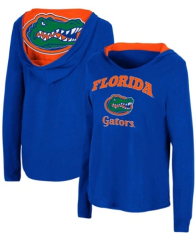 Colosseum Women's Royal Florida Gators Catalina Hoodie Long Sleeve T-shirt