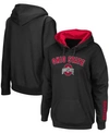 Stadium Athletic Women's Black Ohio State Buckeyes Big Logo Pullover Hoodie In Black