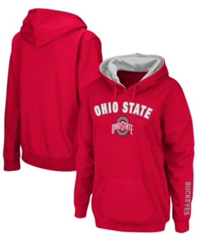 Stadium Athletic Women's Scarlet Ohio State Buckeyes Arch Logo 1 Pullover Hoodie