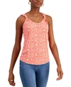 INC INTERNATIONAL CONCEPTS COTTON TWISTED-STRAP TANK TOP, CREATED FOR MACY'S
