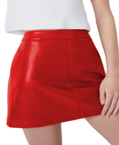 French Connection Crolenda Mini Skirt In Poppy Red