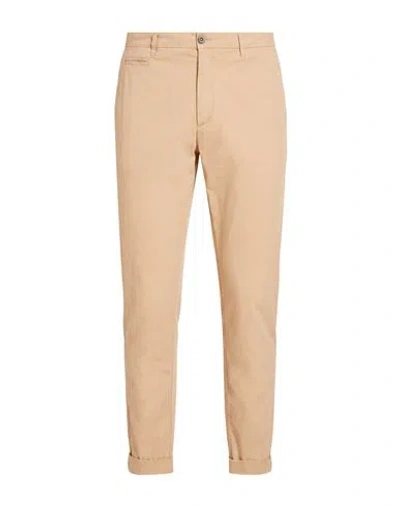 40weft Man Pants Beige Size 28 Cotton, Elastane
