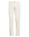 40weft Man Pants Beige Size 28 Cotton, Elastane In Neutral